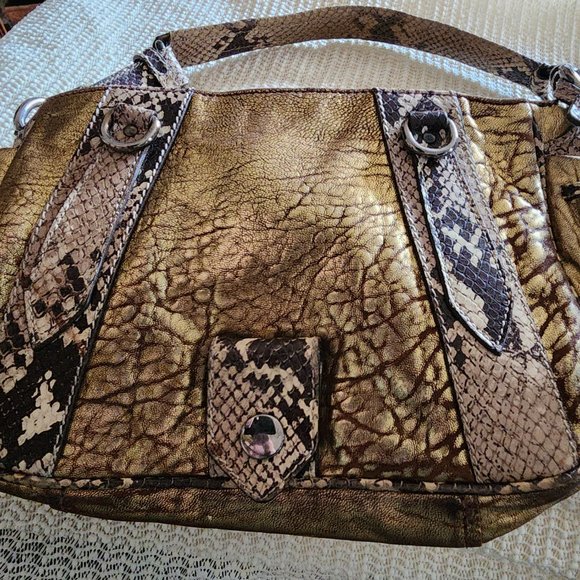 Miu Miu Python Trimmed Hand Bag - Picture 4 of 5